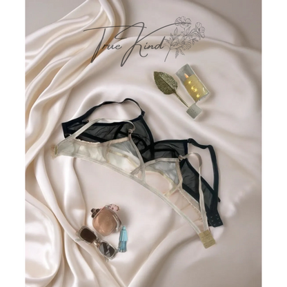 Truekind® Pack of 2 Non-Padded & Non-Wired Cotton Net Transparent Bra 🎁