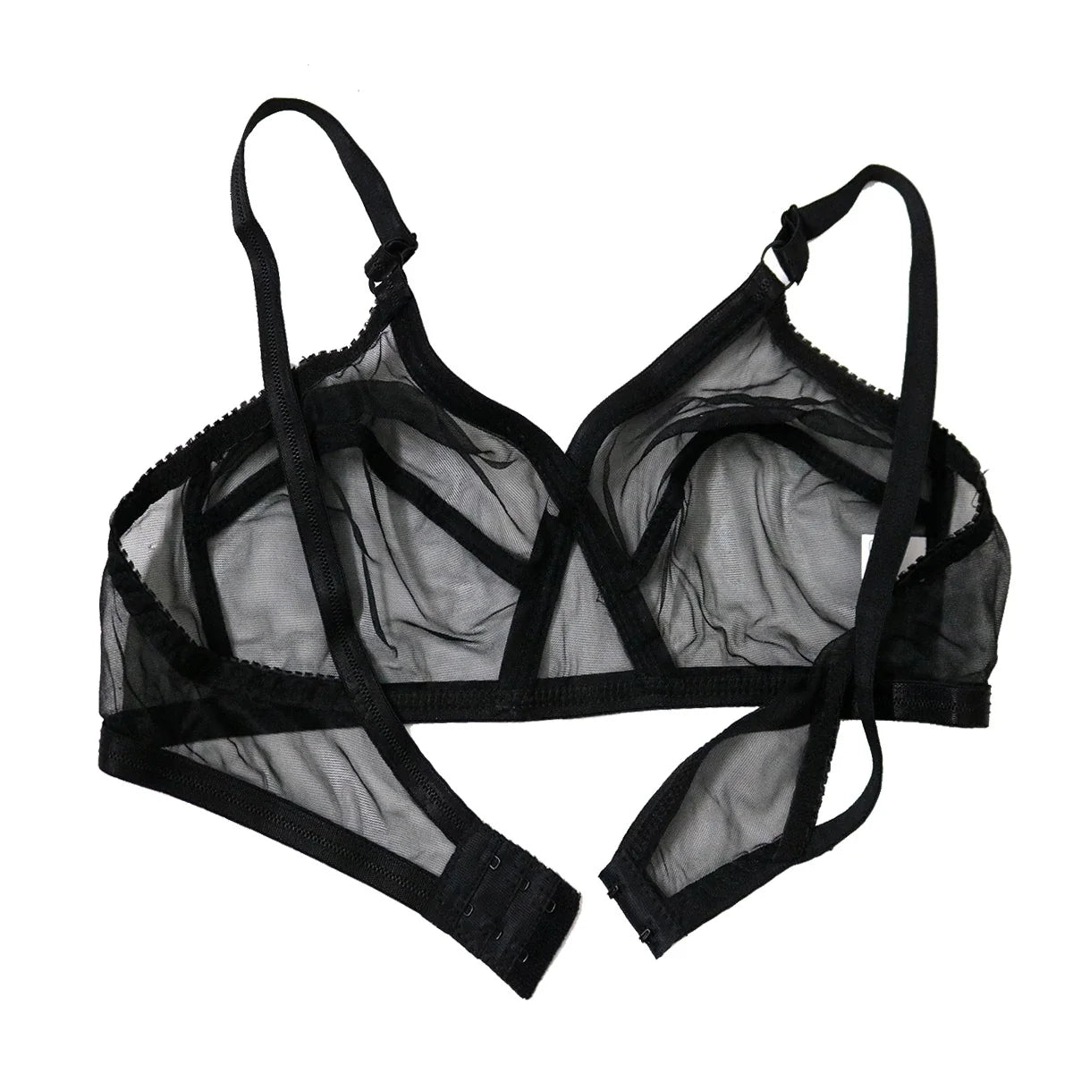 Truekind® Pack of 2 Non-Padded & Non-Wired Cotton Net Transparent Bra 🎁
