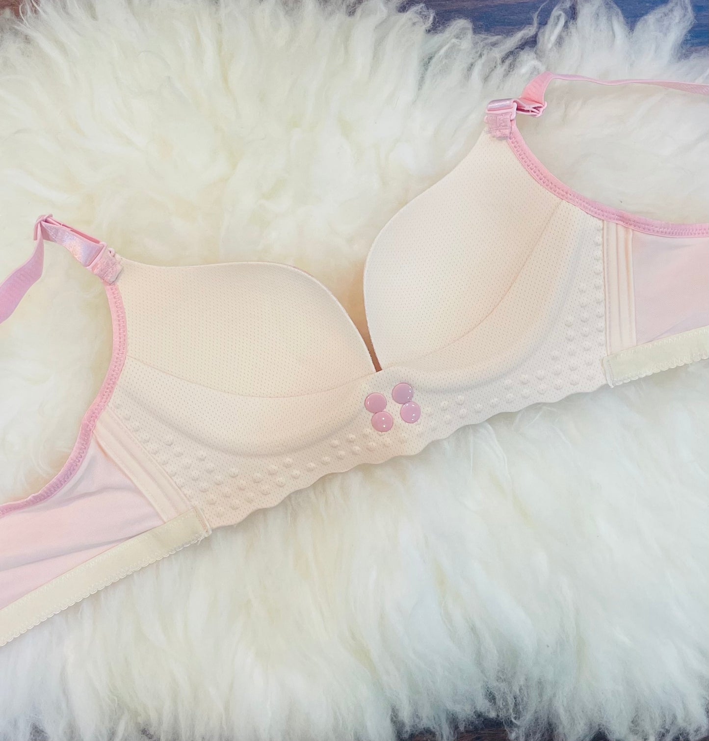 Truekind® Imported Seamless Floral Front Button Padded Pattern Bra🎁