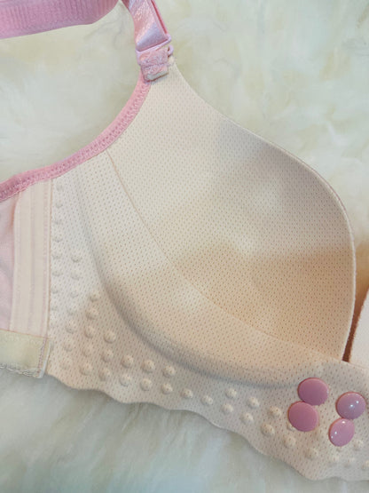 Truekind® Imported Seamless Floral Front Button Padded Pattern Bra🎁