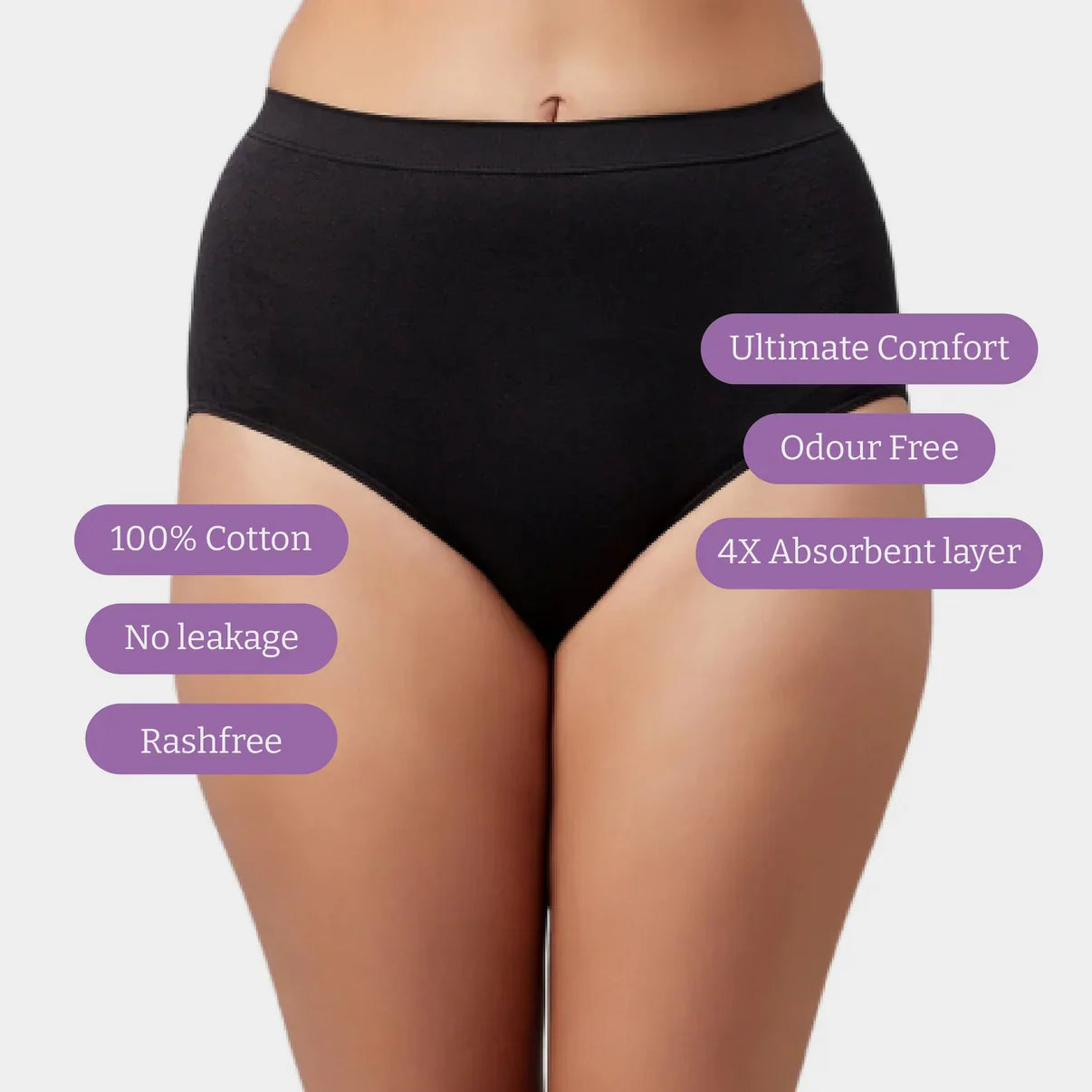 Truekind® 4 Layered Leak Proof Period Panty for Heavy Flow