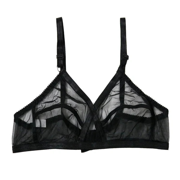 Truekind® Pack of 2 Non-Padded & Non-Wired Cotton Net Transparent Bra 🎁