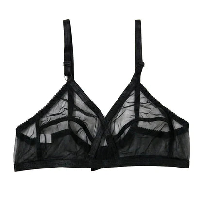 Truekind® Pack of 2 Non-Padded & Non-Wired Cotton Net Transparent Bra 🎁