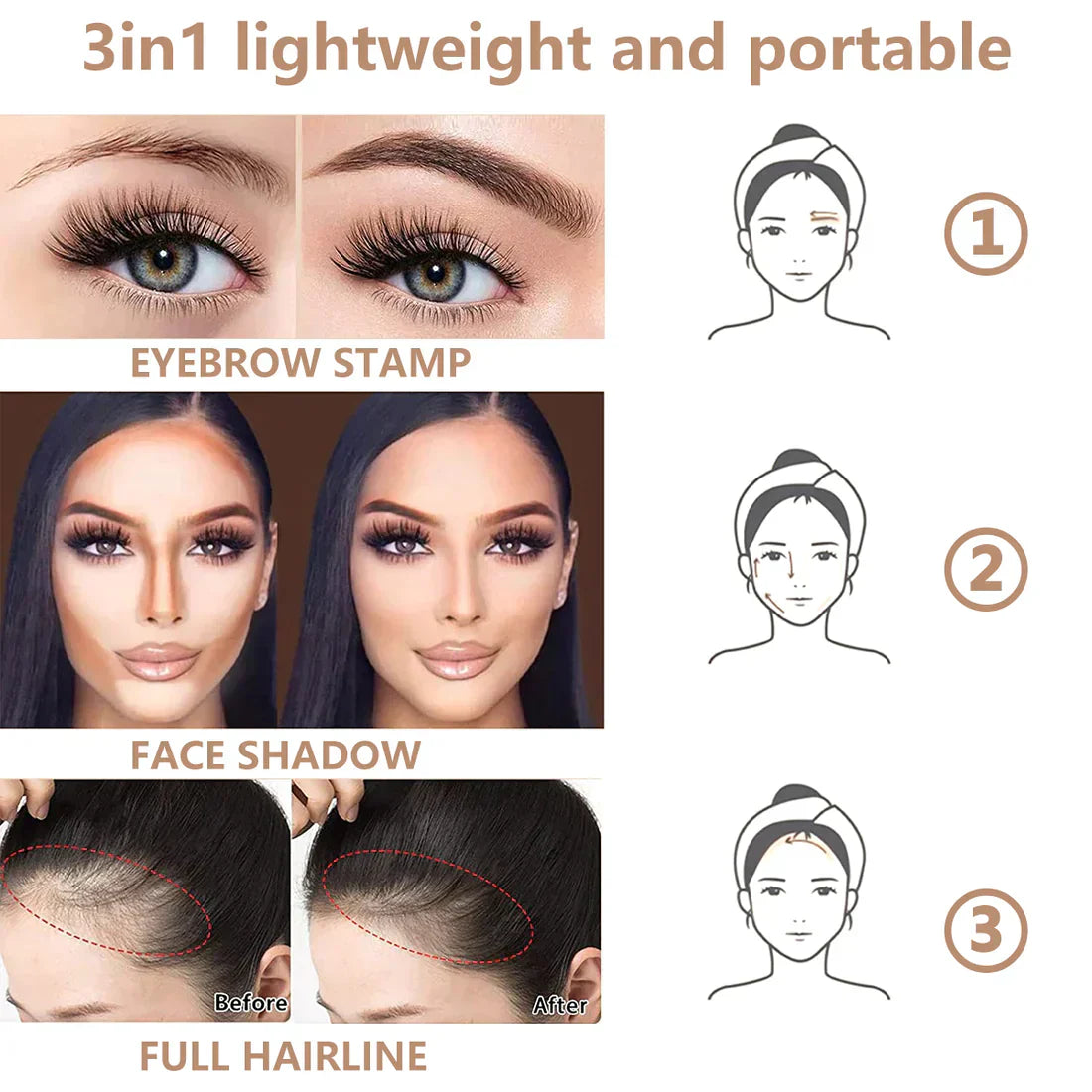 Truekind® Imported 2 in 1 Perfect Hairline & Eyebrow Shaping Stamp [Buy 1 Get 1 Free] 😍